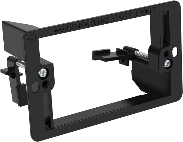 Conversions Technology Wall Plates AV Wall Plate | Low Voltage Bracket | 1 Gang, Black  Easy Install