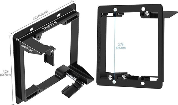 Conversions Technology Wall Plates AV Wall Plate | Low Voltage Bracket | 2 Gang, Black  Easy Install