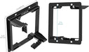 Conversions Technology Wall Plates AV Wall Plate | Low Voltage Bracket | 2 Gang, Black  Easy Install