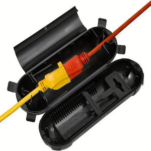Conversions Tech 210mm*70mm Black Outdoor Waterproof Seal Housing Box Electric Extension Cords Safety Cover Extension Cord Cover Connection Box Outdoor