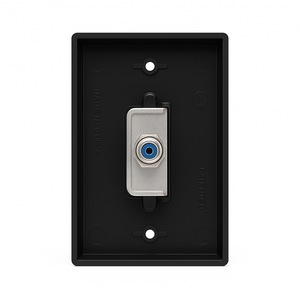 Conversions Tech wall plates & covers Black TV / SAT Wall Plate with Integrated Diplexer