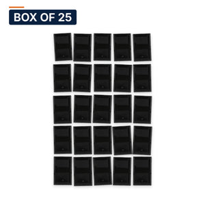 Conversions Tech Wall Plates Box of 25 ($0.40 ea) Blank Wall Plate, 1-Gang, Black | Covers Unused Box | 5100-009
