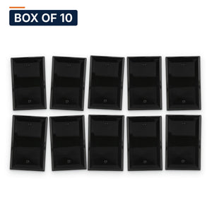 Conversions Tech Wall Plates Box of 10 ($0.41 ea) Blank Wall Plate, 1-Gang, Black | Covers Unused Box | 5100-009