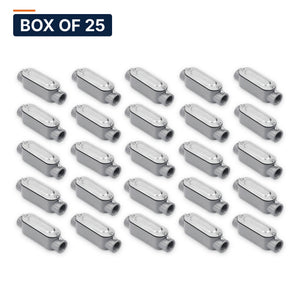 Conversions Tech Electrical > Conduit Fittings > Conduit Bodies Box of 25 ($6.36 ea) C Conduit Body 1 in. Set-Screw, EMT, Copper-Free Aluminum, with Cover & Gasket | 677-30013