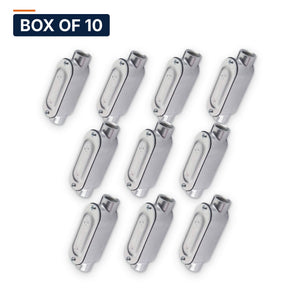 Conversions Tech Electrical > Conduit Fittings > Conduit Bodies Box of 10 ($4.20 ea) C Conduit Body 3/4 in. Threaded, Rigid/IMC, Copper-Free Aluminum, with Cover & Gasket | 675-30012