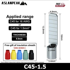 Conversions Tech C45-1.5 / 2pcs C45 Copper silver plating terminal Circuit Breaker plug Pin-Shaped Cable Wire Lug Insert Crimp Terminal C45 Air Switch Lug
