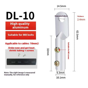 Conversions Tech DL-10 / 1Pcs Cable copper joint screw fixed copper wire nose copper aluminum transition terminal aluminum wire ear Crimp Terminal connector