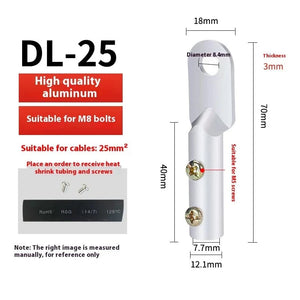 Conversions Tech DL-25 / 1Pcs Cable copper joint screw fixed copper wire nose copper aluminum transition terminal aluminum wire ear Crimp Terminal connector