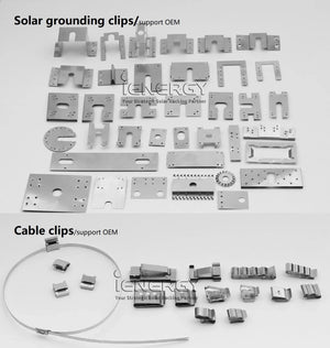 Conversions Tech photovoltaic components Cable Insulated Terminal Copper Screw Lugs Solar Panel Earthing Clamps Solar Grounding Clips
