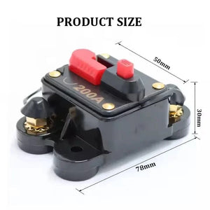 Conversions Tech Car Audio 12V-24V DCInline Fuse Block Overload Motor Protector 12 Volt Circuit Breaker with Manual Reset  for Car SUV  Marine