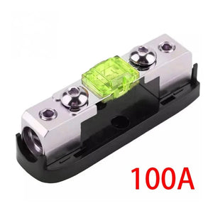 Conversions Tech 100A Car Audio Fuse Power Fuse Holder 30-150A Stereo Audio Single Way AGU Fuse Holder Power Distribution Block Fusebox Car Fuse
