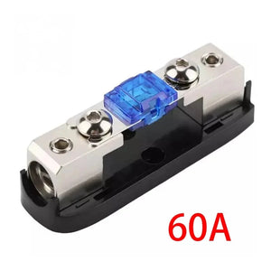 Conversions Tech 60A Car Audio Fuse Power Fuse Holder 30-150A Stereo Audio Single Way AGU Fuse Holder Power Distribution Block Fusebox Car Fuse