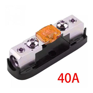 Conversions Tech 40A Car Audio Fuse Power Fuse Holder 30-150A Stereo Audio Single Way AGU Fuse Holder Power Distribution Block Fusebox Car Fuse