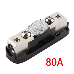 Conversions Tech 80A Car Audio Fuse Power Fuse Holder 30-150A Stereo Audio Single Way AGU Fuse Holder Power Distribution Block Fusebox Car Fuse