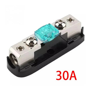 Conversions Tech 30A Car Audio Fuse Power Fuse Holder 30-150A Stereo Audio Single Way AGU Fuse Holder Power Distribution Block Fusebox Car Fuse