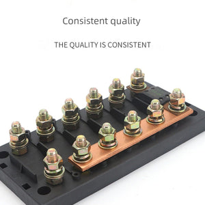 Conversions Tech Car Overcurrent Safety Plate Seat 8M Bolt Binding Post RV Restoration High Current Fuse Fuse Box Seat