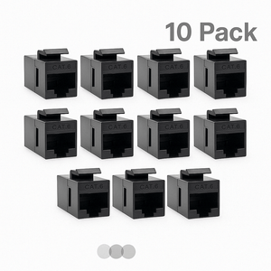 Conversions Technology Keystone Cat6 Keystone Coupler Jack — 10‑Pack
