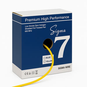 Sigma Wire & Cable Bulk Cat7 Category 7 Cable | cat7 ethernet cable 250 ft yellow