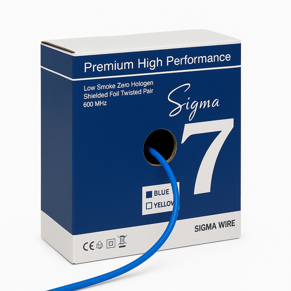 Sigma Wire & Cable Bulk Cat7 Category 7 Cat7 Cable LSZH Jacket Blue