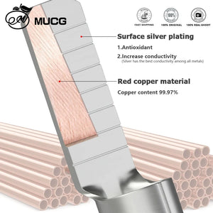 Conversions Tech Circuit Breaker plug Pin-Shaped Cable Wire Lug Insert Crimp Terminal C45 Air Switch Lug C45 - 16 14 12 10 8 6 4 2 1 2/0 AWG