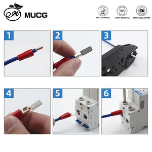 Conversions Tech Circuit Breaker plug Pin-Shaped Cable Wire Lug Insert Crimp Terminal C45 Air Switch Lug C45 - 16 14 12 10 8 6 4 2 1 2/0 AWG