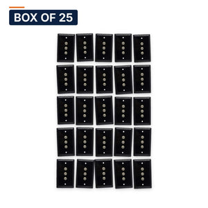 Conversions Tech Wall Plates Box of 25 ($2.24 ea) Coax Wall Plate, 3-Port F81, 1-Gang, Black | Female to Female F-Connectors, 3 GHz | 500-201