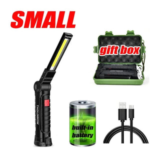 Conversions Tech small With box COB LED Work Light Dimmable USB Rechargeable LED Flashlight Inspection Lamp With Magnetic Hook Power Bank 18650 Battery Torch