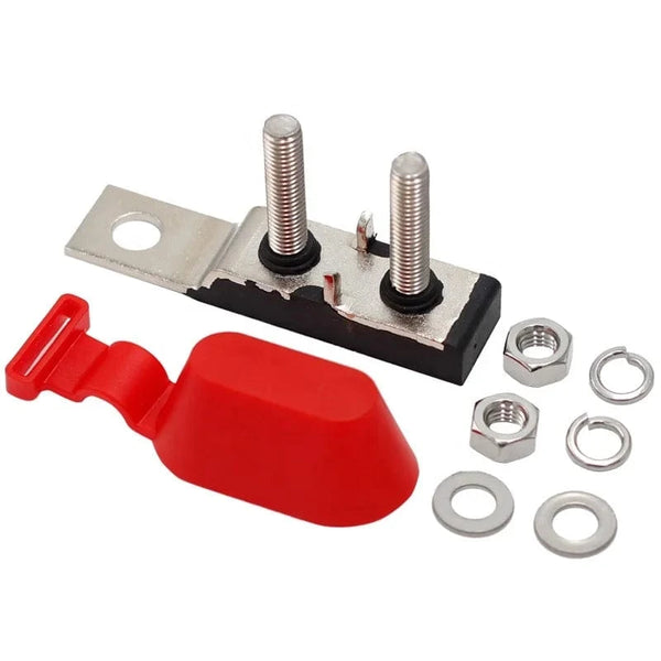 Conversions Tech 30-400A / 58V Compact Mount 30-300A Double MRBF Terminal Fuse Block for Marine Battery 5/16\" M8 Stud Low Breaking Capacity Ceramic Copper