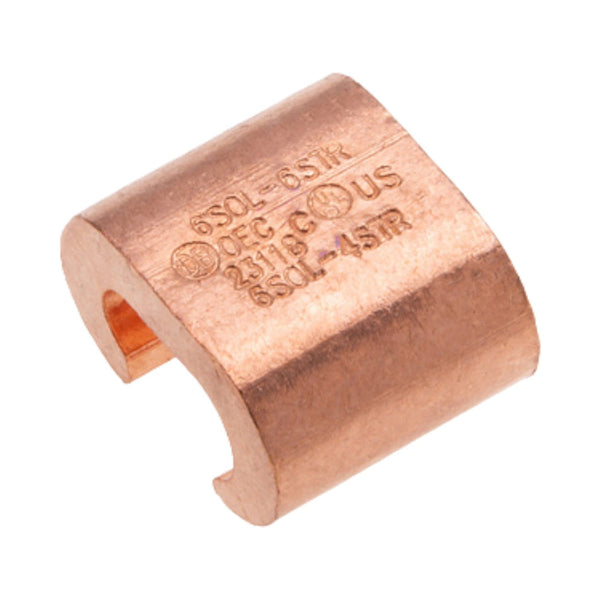 Conversions Technology Compression Grounding C-TAP Connector, #6-2 AWG Str, 1/4" Rod Run, #6-2 AWG Str Tap