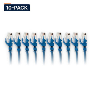 Conversions Tech Blue Contractor Pack | Cat6 Patch Cables 7ft, 10-Pack
