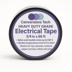 Conversions Tech Conversions Tech Black Vinyl Electrical Tape – Professional Grade