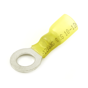 Conversions Tech Conversions Tech Heat-Shrink Ring Terminal, Yellow — 12–10 AWG, #10 Stud