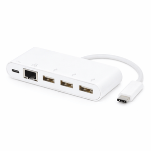 Conversions Technology Hub Conversions Tech USB-C Hub with 3× USB 3.0, Gigabit Ethernet &amp; USB-C Power Delivery Charging