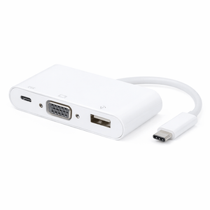 Koppa Hub Conversions Tech USB-C to VGA Multiport Adapter with USB-A &amp; 60W Power Delivery (USB 3.1, Plug &amp; Play)