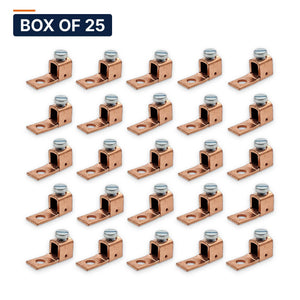 Conversions Tech Electrical > Connectors > Mechanical Connectors Box of 25 ($0.84 ea) Copper Alloy One-Piece Lug 6-14