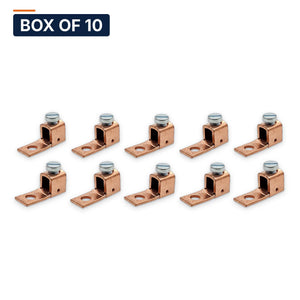 Conversions Tech Electrical > Connectors > Mechanical Connectors Box of 10 ($0.89 ea) Copper Alloy One-Piece Lug 6-14