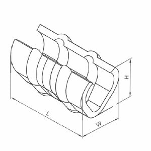 Conversions Technology Copper Compression C Tap, Thin Wall, 3 AWG (Run), 4-3 AWG (Tap)