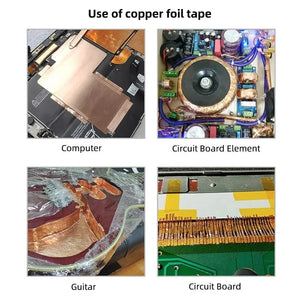 Conversions Tech C1 / 30 mm / 4m|3cm * 4m Copper Foil Tape, Copper Tape for Stained Glass, Copper Conductive Tape for Guitar EMI Shielding Electrical Repairs