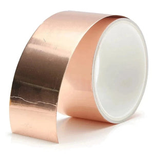 Conversions Tech C1 / 30 mm / 4m|3cm * 4m Copper Foil Tape, Copper Tape for Stained Glass, Copper Conductive Tape for Guitar EMI Shielding Electrical Repairs