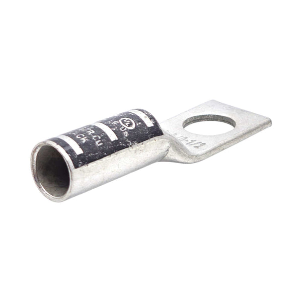 Conversions Technology Copper Long Barrel One Hole Compression Lug 2/0 AWG 1/2-inch Bolt Size