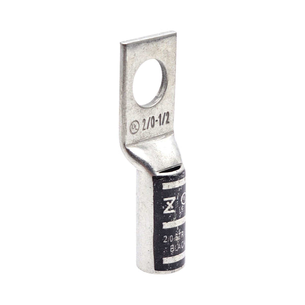Conversions Technology Copper Long Barrel One Hole Compression Lug 2/0 AWG 1/2-inch Bolt Size