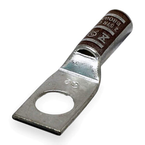 Conversions Tech Compression Lugs Copper Long Barrel One Hole Compression Lug 2 AWG 1/2-inch Bolt Size