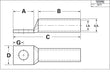 Conversions Technology Copper Long Barrel One Hole Compression Lug 500 MCM 1/2-inch Bolt Size