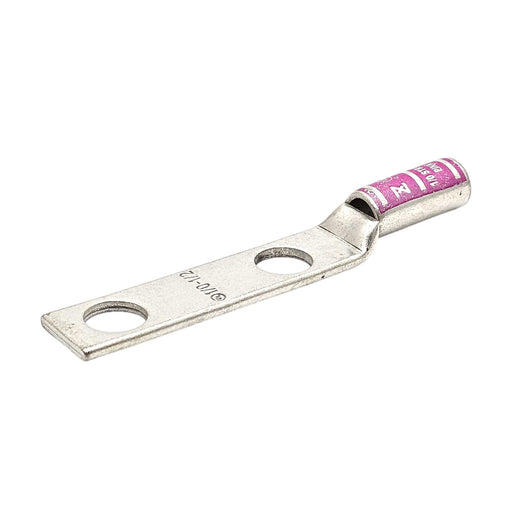 Conversions Technology Copper Long Barrel Two Hole Compression Lugs 1/0 AWG 1/2-inch Bolt Size