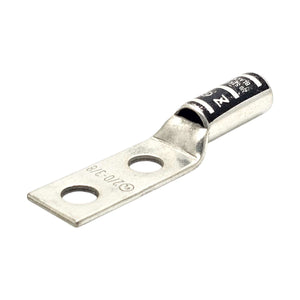 Conversions Technology Copper Long Barrel Two Hole Compression Lugs 2/0 AWG 3/8-inch Bolt Size