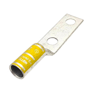 Conversions Tech Copper Long Barrel Two Hole Compression Lugs 250 MCM 1/2-inch Bolt Size