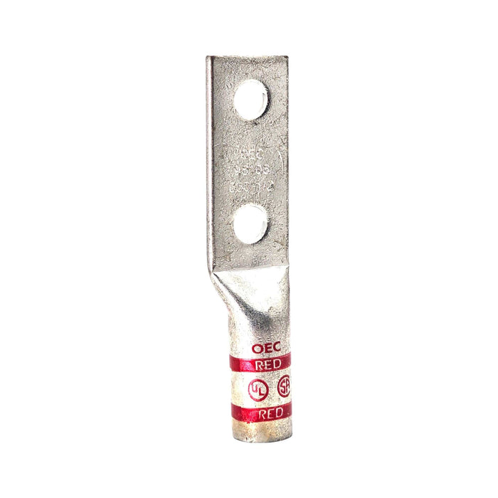 Conversions Technology Copper Long Barrel Two Hole Compression Lugs 350 MCM 1/2-inch Bolt Size