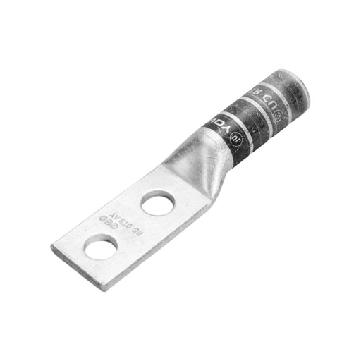 Conversions Technology Copper Long Barrel Two Hole Compression Lugs 4 AWG 1/4-inch Bolt Size