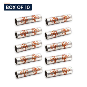 Conversions Tech Electrical > Connectors > Compression Splices Box of 10 ($3.70 ea) Copper Long Length Compression Connector 3/0 AWG