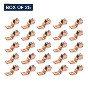Conversions Tech Electrical > Connectors > Mechanical Connectors Box of 25 ($1.72 ea) Copper Mechanical Lug - One Hole Offset Tongue 14 AWG Solid - 6 AWG CU